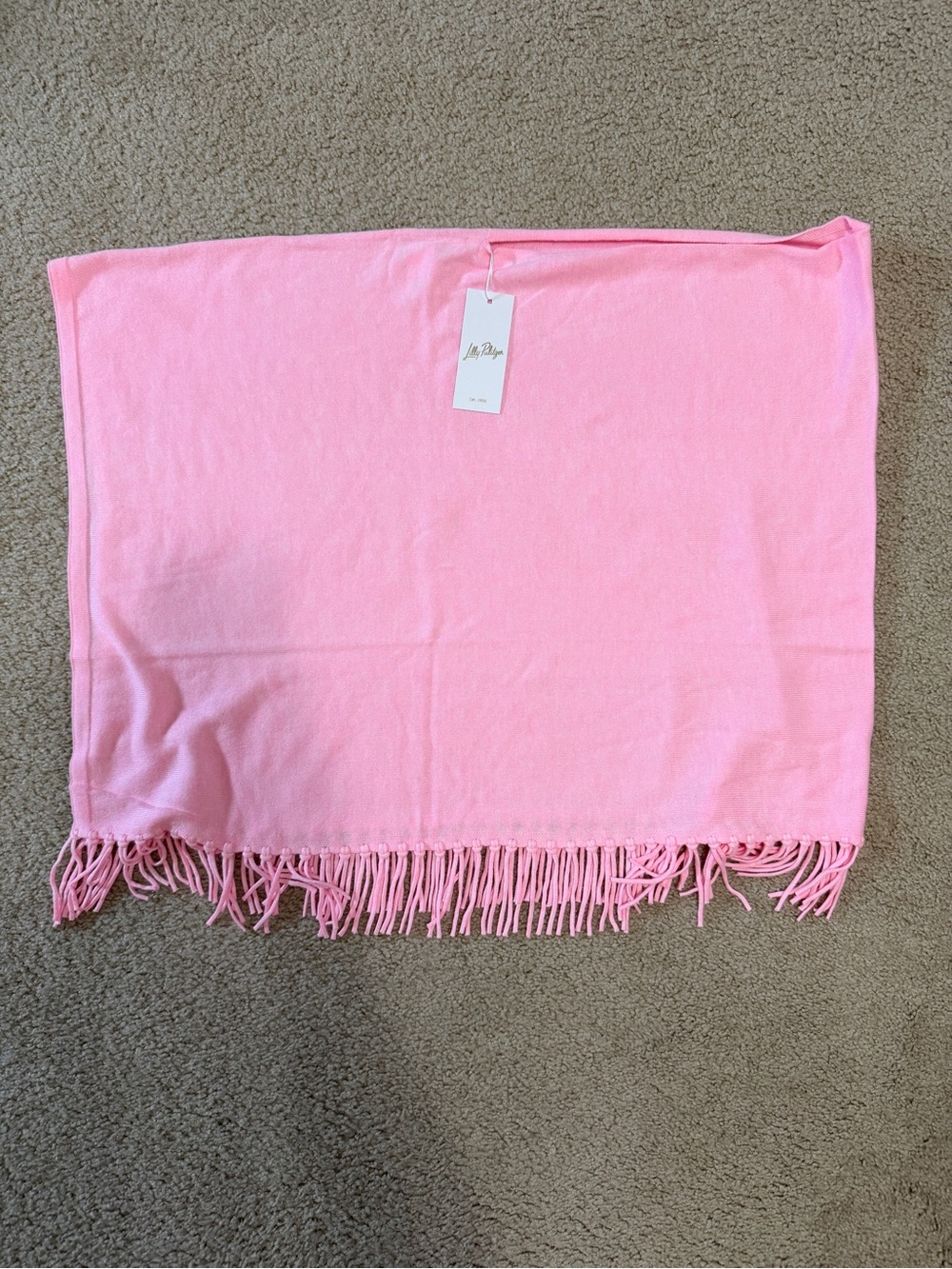 NWT Lilly Pulitzer Gato Poncho, Heathered Conch Shell Pink
